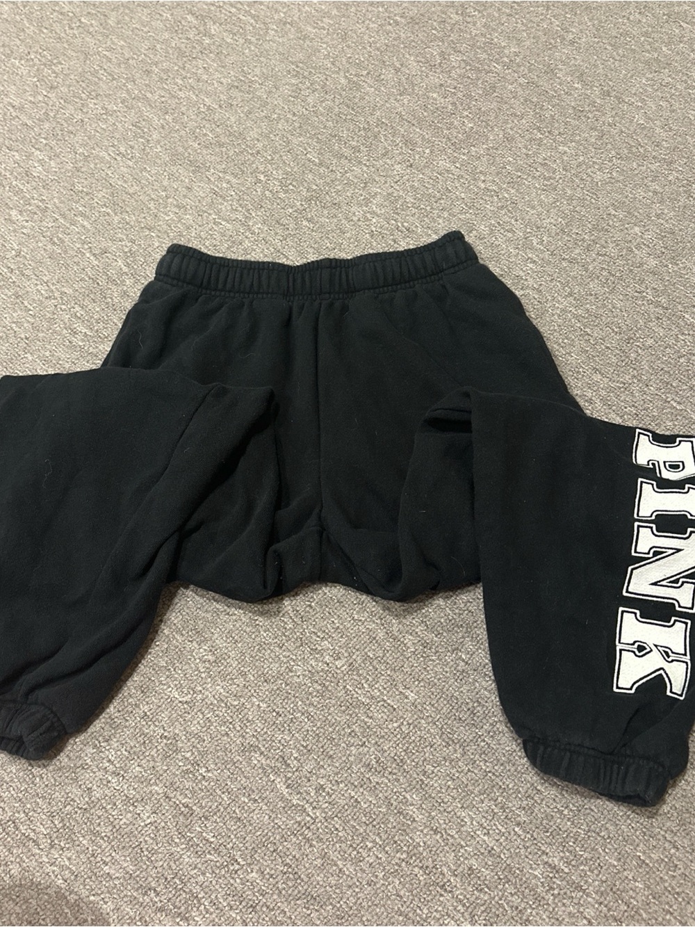 Victoria's Secret PINK Black Logo Jogger Sweatpants